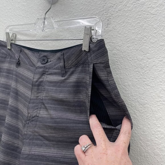 Quiksilver Amphibians Striped Quick Dry Stretch Board Shorts w Pockets Mens 31 - Picture 3 of 7